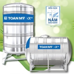 Bồn inox Toàn Mỹ alpha+ ngang 1500 lít
