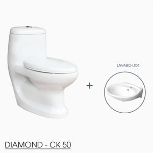 Combo Bồn cầu 1 khối Thiên Thanh DIAMOND - CK50