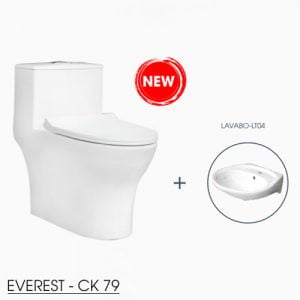 Combo Bồn cầu 1 khối Thiên Thanh Everest - CK79