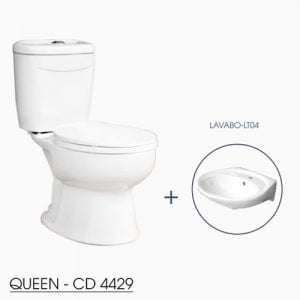 Combo Bồn cầu 2 khối Thiên Thanh QUEEN – CD4429