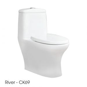 Bàn cầu 1 khối Thiên Thanh RIVER - CK69