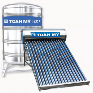 combo máy nước nóng mặt trời và bồn inox đứng Toàn Mỹ