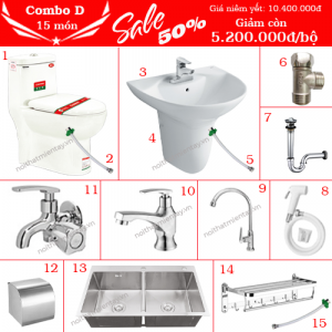 Combo thiết bị vệ sinh D15
