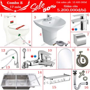 Combo thiết bị vệ sinh E17